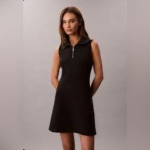 Ronni Nicole Black Sleeveless Zip-Front A-Line Mini Dress